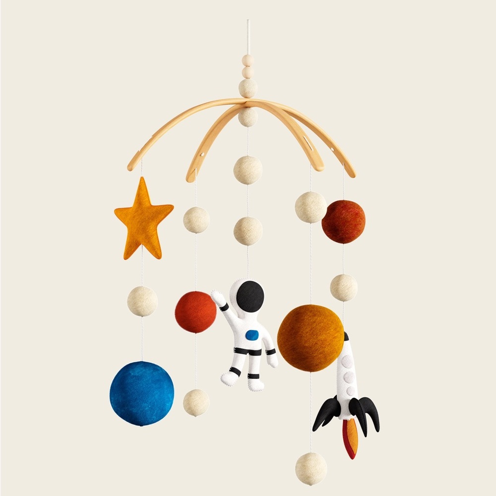 Nestig Starship Mobile - Space, Astronaut Felt Mobile